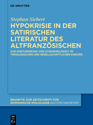 cover image of Hypokrisie in der satirischen Literatur des Altfranzösischen